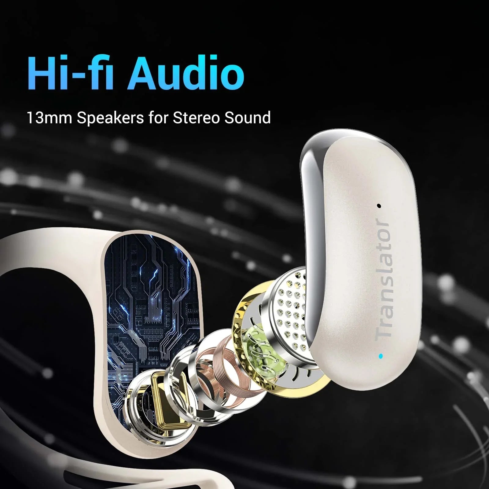 Polyverus® F56 AI Translator Earbuds – Real-Time 144-Language Support