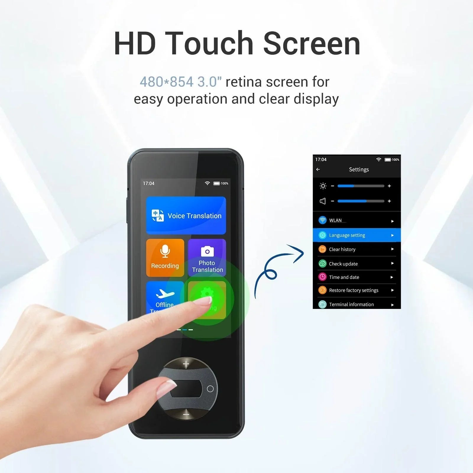 Polyverus® W10 Smart AI Translator – 144 Languages, Real-Time Offline Accuracy